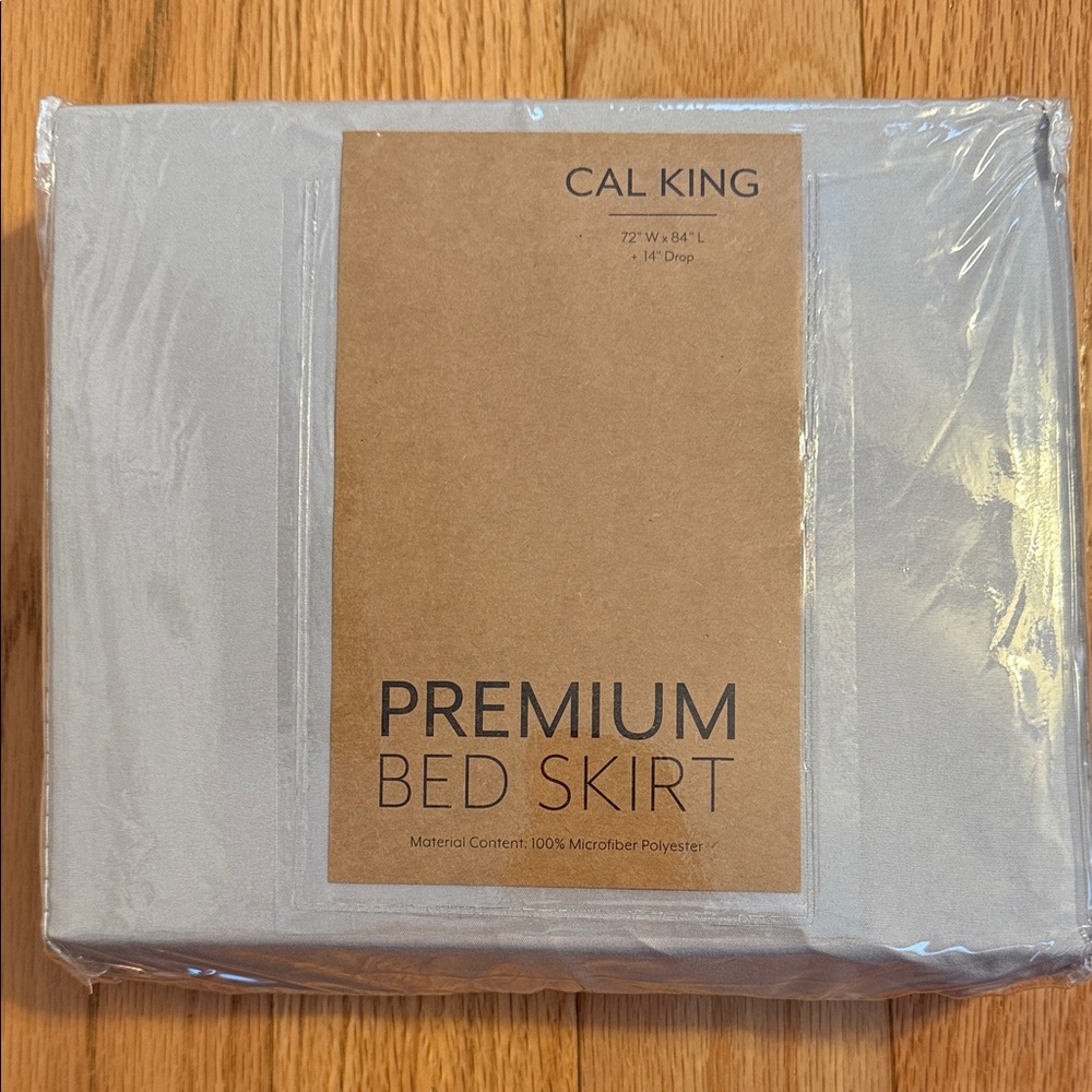 Cal King Premium Bed Skirt - Elegant Gray